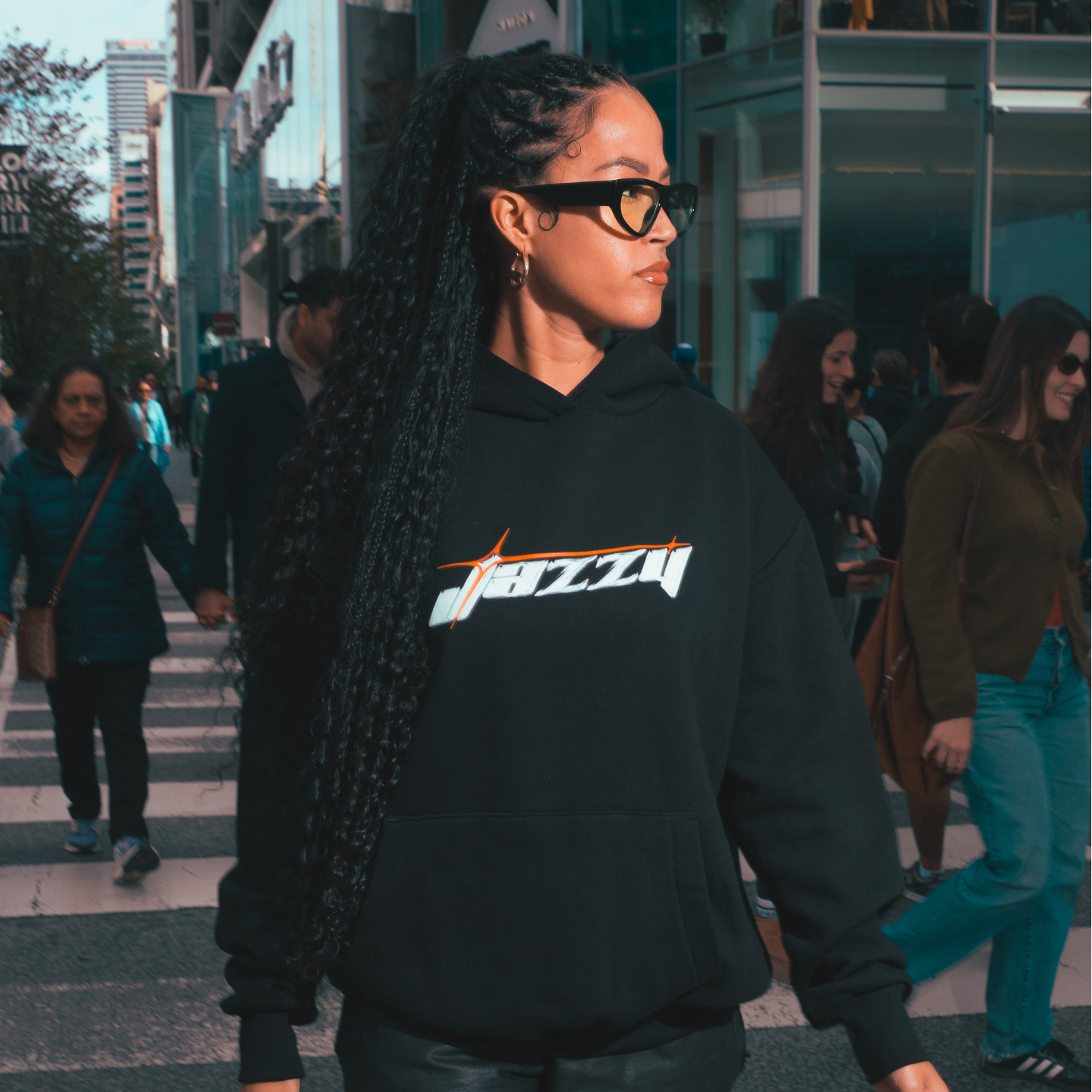 Jazzy - Jazzy White Logo Hoodie